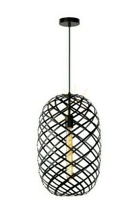 Závěsné svítidlo Lucide Wolfram černé E27 60 cm 1x60W 21417/32/30 small 0