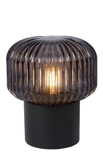 Kontrola Stolní lampa Lucide JANY černá sklo E14 18 cm 78595/01/30