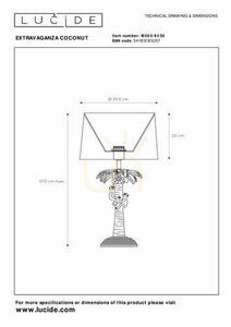 Stolní lampa Lucide Extravaganza Coconut černá E27 50 cm 10505/81/30 small 6