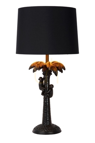 Kontrola Stolní lampa Lucide Extravaganza Coconut černá E27 50 cm 10505/81/30