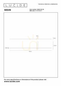 Nástěnné svítidlo Lucide SEGIN černé LED 10W 400 lm 2700K 12200/90/30 small 7