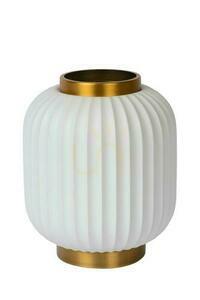 Stolní lampa Lucide GOSSE bílá porcelán Japandi E14 23,8 cm 13535/24/31 small 1