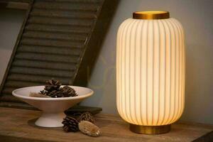 Stolní lampa Lucide LGOSSE bílá porcelán Japandi E14 33,7 cm 13535/34/31 small 2