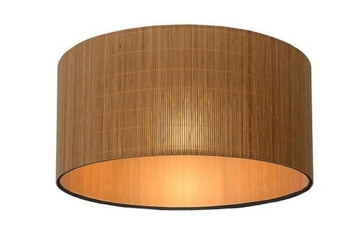 Kontrola Plafon Lucide MAGIUS ratan a dřevo černý 42 cm 03129/42/30