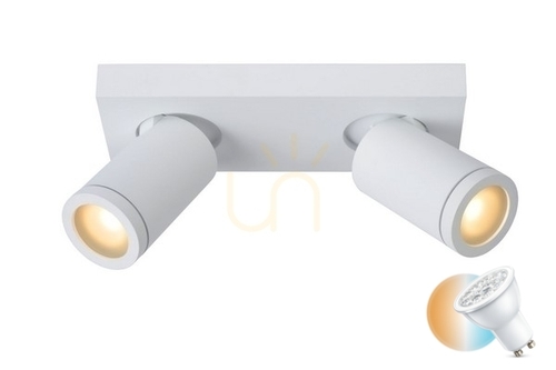 Kontrola Plafon Lucide TAYLOR LED 2xGU10 bílý IP44 09930/10/31