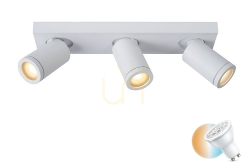 Kontrola Plafond Lucide TAYLOR bílý 3x GU10 IP44 09930/15/31