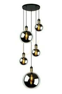 Závěsné svítidlo Lucide JULIUS 5xE27 kouřové sklo 65 cm 34438/05/65 small 0