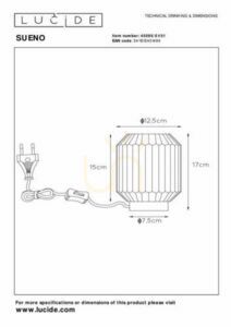 Stolní lampa Lucide SUENO šedá/zlatá sklo E14 40 W 45595/01/51 small 4