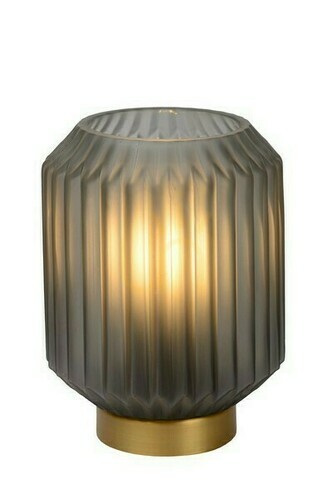 Kontrola Stolní lampa Lucide SUENO šedá/zlatá sklo E14 40 W 45595/01/51