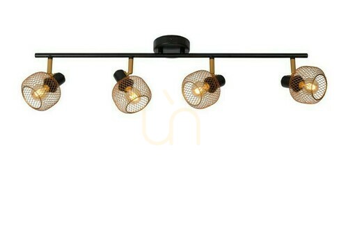 Kontrola Reflektor Lucide MAREN 4xE14 zlatý černý vintage 76 cm