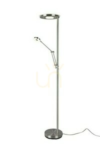 LED stojací lampa Trio BARRIE 424210307 se čtecím ramenem, matný nikl, 181 cm small 0