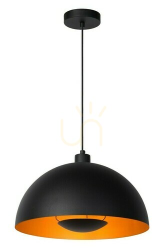 Kontrola Závěsné svítidlo Lucide SIEMON černé E27 40 cm 45496/01/30
