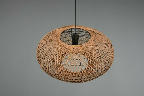 Kontrola Závěsné svítidlo Trio HEDDA 312300136 – přírodní sisal, 52 cm