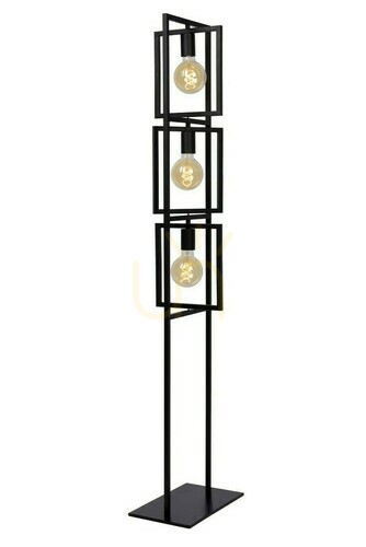 Kontrola Stojací lampa Lucide LUUK černá vintage 3xE27 145 cm 00726/03/30