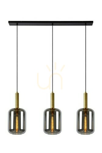 Kontrola Závěsné svítidlo Lucide JOANET 45494/03/65 šedé 3xE27 110 cm
