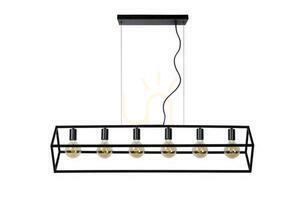 Závěsné svítidlo Lucide FABIAN černé 6xE27 vintage 120 cm small 1