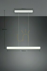 Závěsné svítidlo pro lištu Trio DUOline PAROS 73043131, matně bílé, LED 29 W, 90 cm small 4