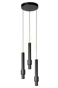 Kaskádové závěsné svítidlo Lucide MARGARY 24402/15/30 3xLED 2700K černé, Ø 28 cm small 1