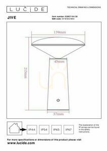 Venkovní stojací lampa Lucide JIVE černá LED IP44 02807/04/30 small 8