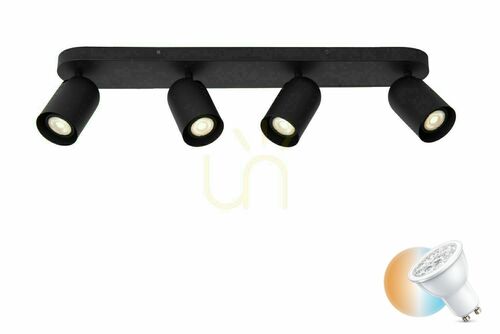 Kontrola Stropní svítidlo Lucide PUNCH černé 4x GU10 13958/04/30