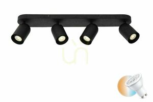 Stropní svítidlo Lucide PUNCH černé 4x GU10 13958/04/30 small 0