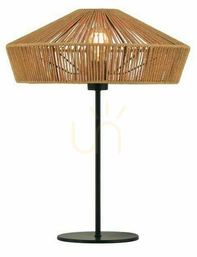 Kontrola Stolní lampa Lucide YUNKAI dřevo černá Japandi 40 cm 10513/40/72