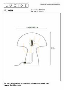 Stolní lampa Lucide FUNGO 10514/01/53 sklo moderní E27 28 cm small 4