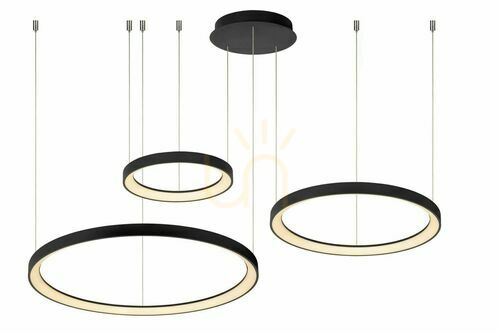 Kontrola Závěsné svítidlo Lucide VIDAL černé LED 120 W 78 cm 46403/99/30