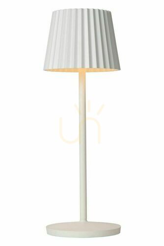 Kontrola Dobíjecí stolní lampa Lucide JUSTINE bílá LED 2 W IP54 38 cm 27889/02/31