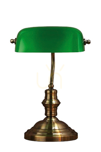 Stolní lampa Markslojd BANKERS 105931 zelená patina 42 cm small 0
