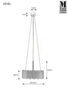 Závěsná lampa Markslojd LEVEL 3L černá kovová 107925 small 3