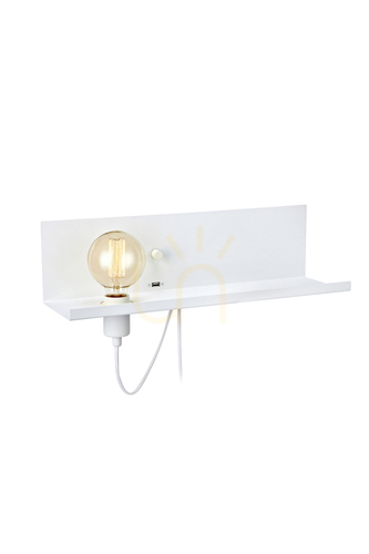 Kontrola Nástěnné světlo Markslojd Multi s USB a policí bílé 50 cm 106969