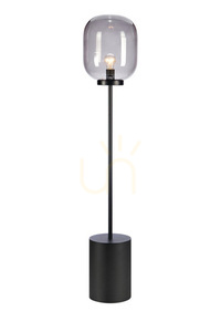 Podlahová lampa Markslojd BROOKLYN 108425 černá kouřové sklo 131 cm small 0