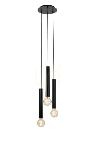 Kontrola Přívěsek světla Markslojd Sencillo 108435 černý kovový 3x40W 25 cm