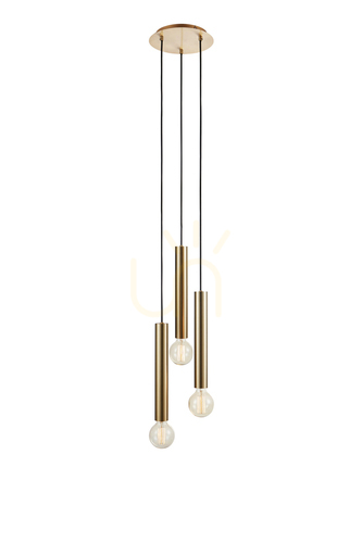 Kontrola Přívěsek světla Markslojd Sencillo 3x40W mosaz kov 35,5 cm 108436