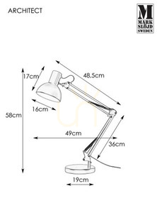 Stolní lampa Markslojd Architect 108453 černá kovová nastavitelná E27 small 3
