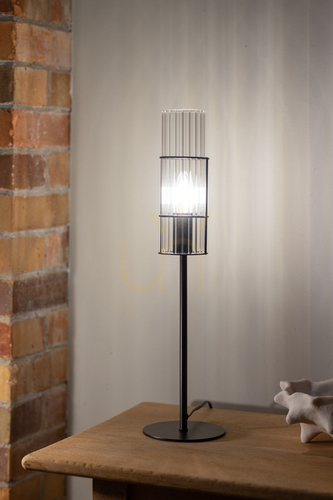 Kontrola Stolní lampa Markslojd TUBO 108555 černá čirá sklo 50 cm