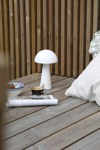 Kontrola Stolní lampa Markslojd Fungi 108656 bílá 26,5 cm nabíjecí