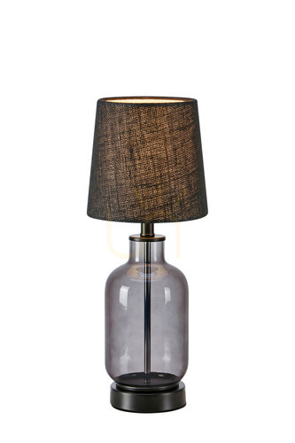 Kontrola Stolní lampa Markslöjd COSTERO 108695 černá kouřové sklo 43 cm