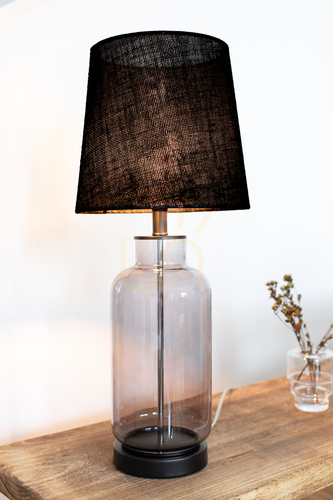 Kontrola Stolní lampa Markslojd COSTERO 108696 černá kouřové sklo 60 cm