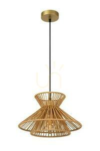 Závěsné svítidlo Lucide TASMAN dřevo zlaté 32 cm E27 Japandi 10420/32/72 small 1