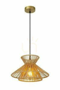 Závěsné svítidlo Lucide TASMAN dřevo zlaté 32 cm E27 Japandi 10420/32/72 small 0