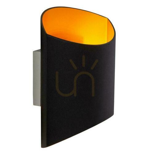 Kontrola Nástěnné svítidlo Lucide DILETTA černé zlaté G9 1x18 cm LED moderní
