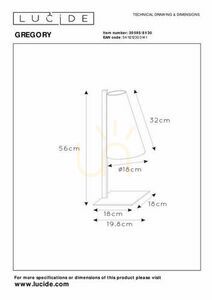 Stolní lampa Lucide GREGORY černá len ocel E27 56 cm 30595/81/30 small 5