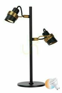 Stolní lampa Lucide Tundran černá/zlatá GU10 LED 2x, 45 cm small 0