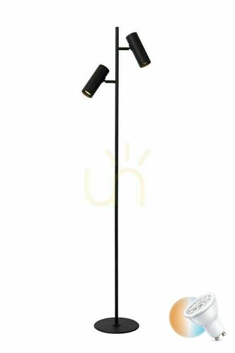 Kontrola Stojací lampa Lucide CLUBS černá 2xGU10 LED 140 cm 09739/02/30
