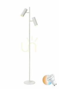 Stojací lampa Lucide CLUBS bílá hliníková 2×GU10 140 cm 09739/02/31 small 0