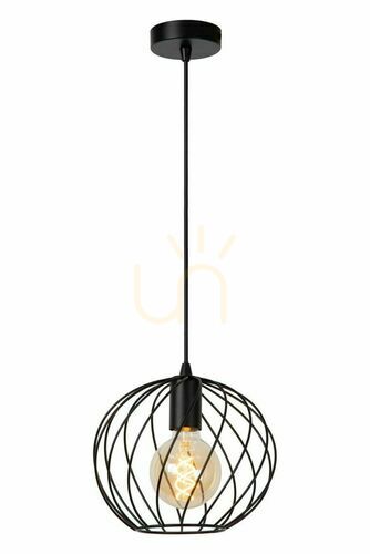 Kontrola Závěsné svítidlo Lucide Danza černé E27 25 cm 21428/25/30