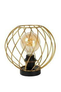 Stolní lampa DANZA drátěná klec Ø25 cm matné zlato, černá podstava, E27, Lucide 21528/25/02 small 1