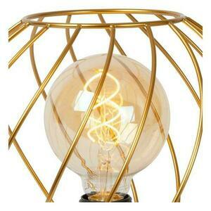 Stolní lampa DANZA drátěná klec Ø25 cm matné zlato, černá podstava, E27, Lucide 21528/25/02 small 3